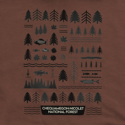 Chequamegon-Nicolet National Forest Crewneck Sweatshirt Adventure and Outdoors Themed Sweatshirt