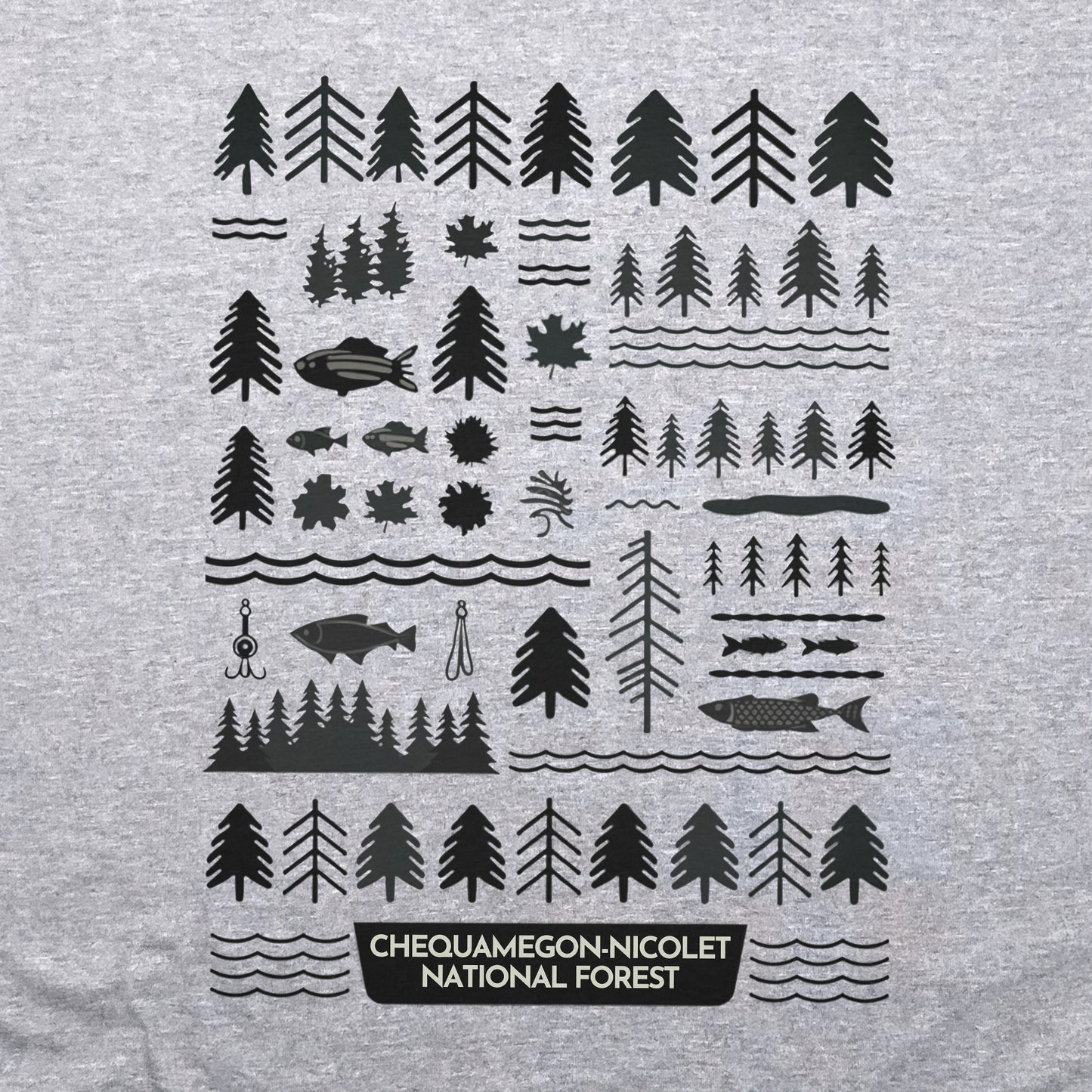 Chequamegon-Nicolet National Forest Crewneck Sweatshirt Adventure and Outdoors Themed Sweatshirt