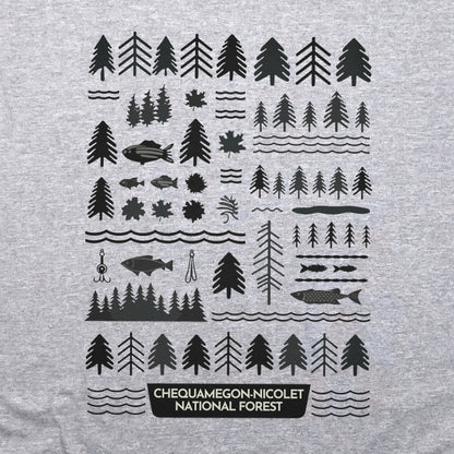Chequamegon-Nicolet National Forest Crewneck Sweatshirt Adventure and Outdoors Themed Sweatshirt