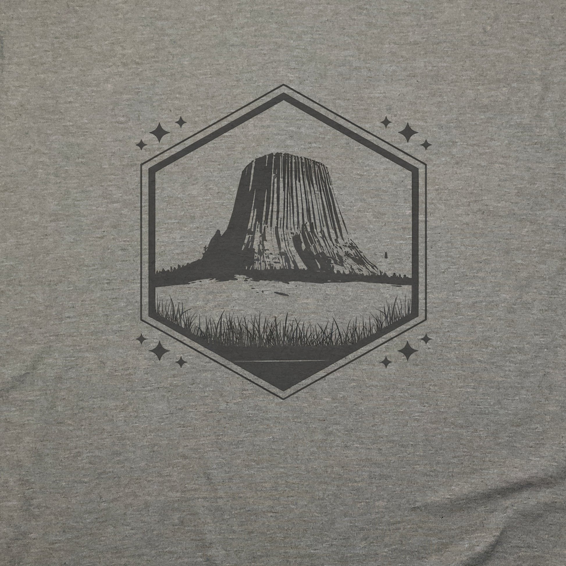 Devil's Tower Wyoming T-Shirt Adventure and Outdoors Themed T-Shirt