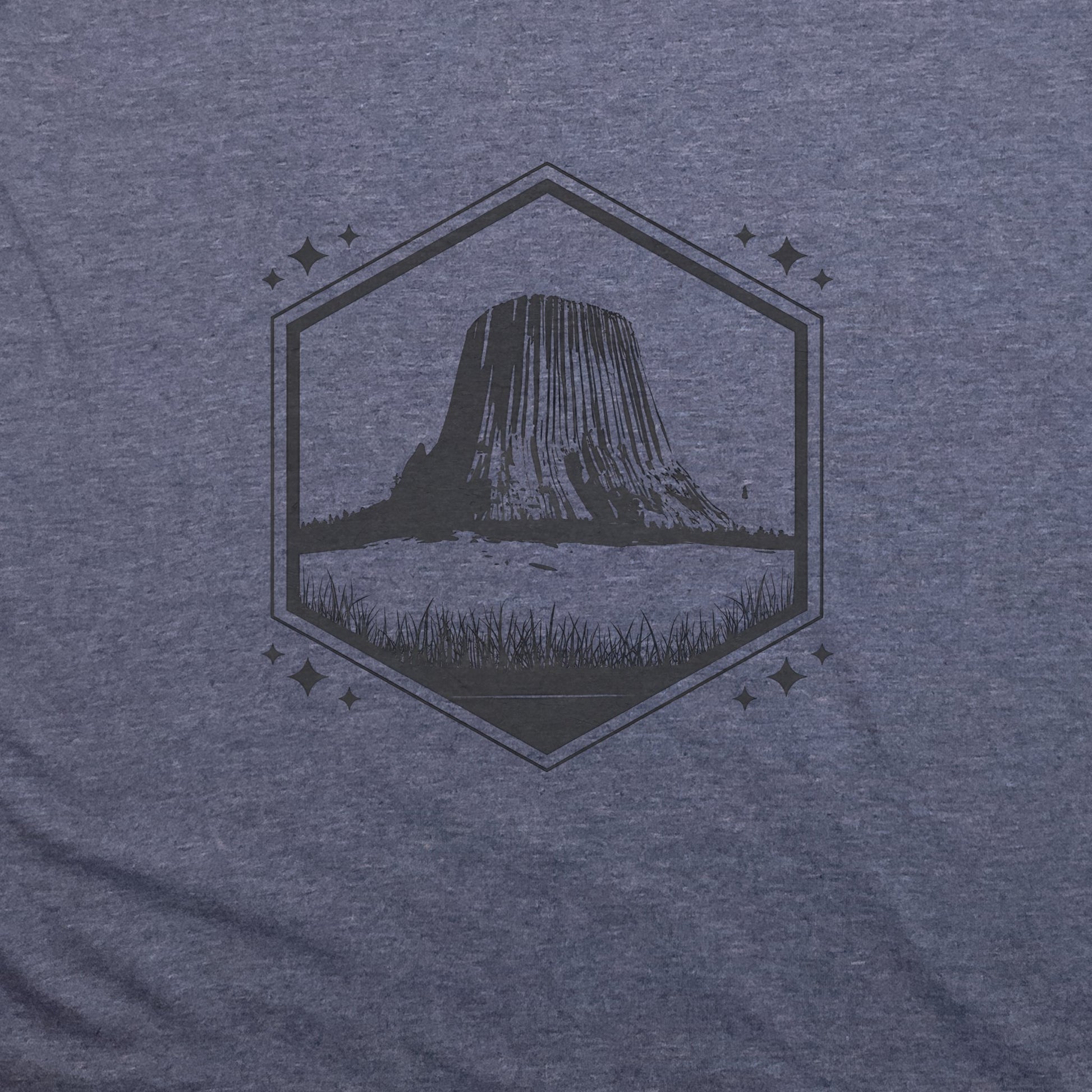 Devil's Tower Wyoming T-Shirt Adventure and Outdoors Themed T-Shirt