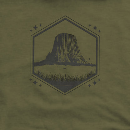 Devil’s Tower Wyoming Crewneck Sweatshirt Adventure and Outdoors Themed Sweatshirt