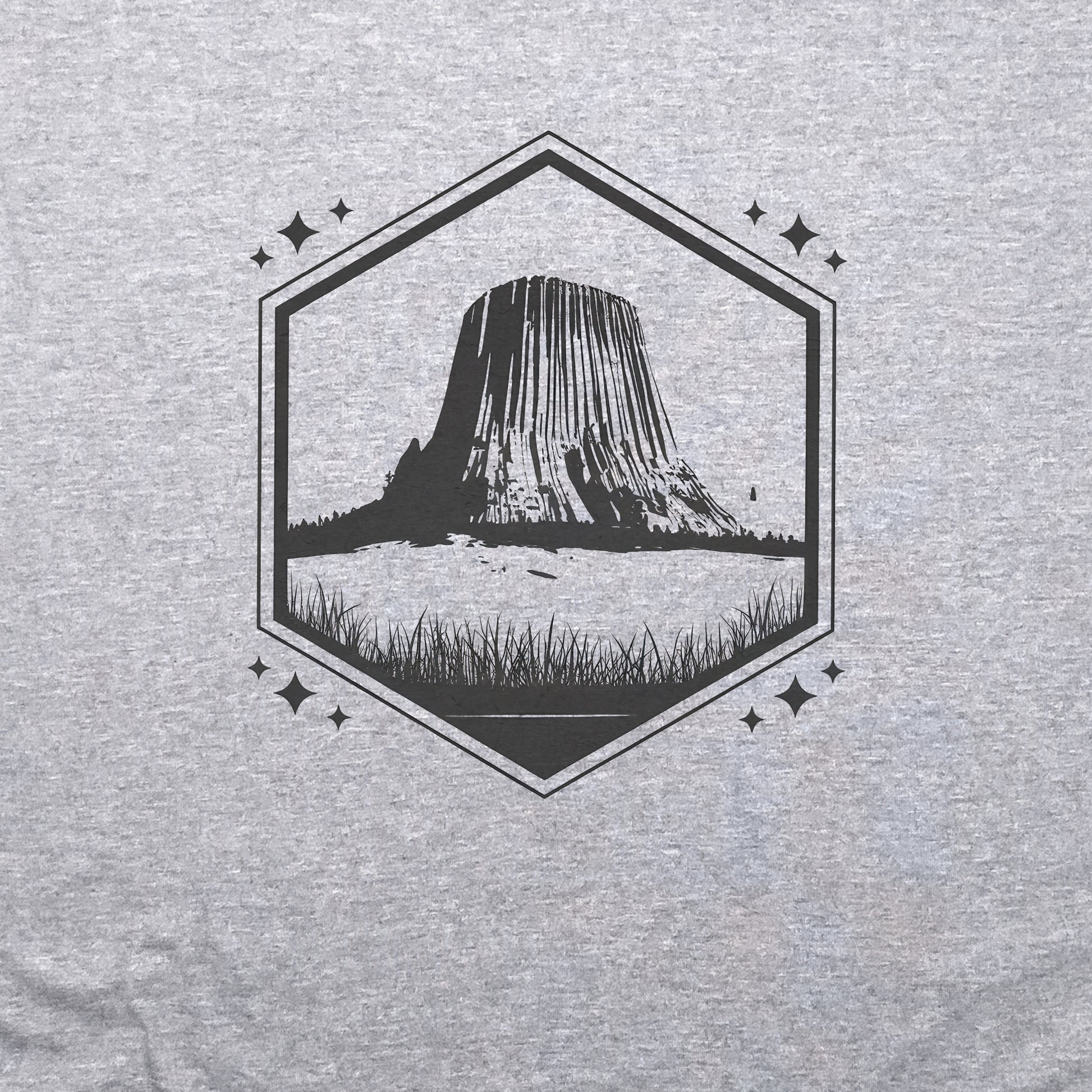 Devil’s Tower Wyoming Crewneck Sweatshirt Adventure and Outdoors Themed Sweatshirt
