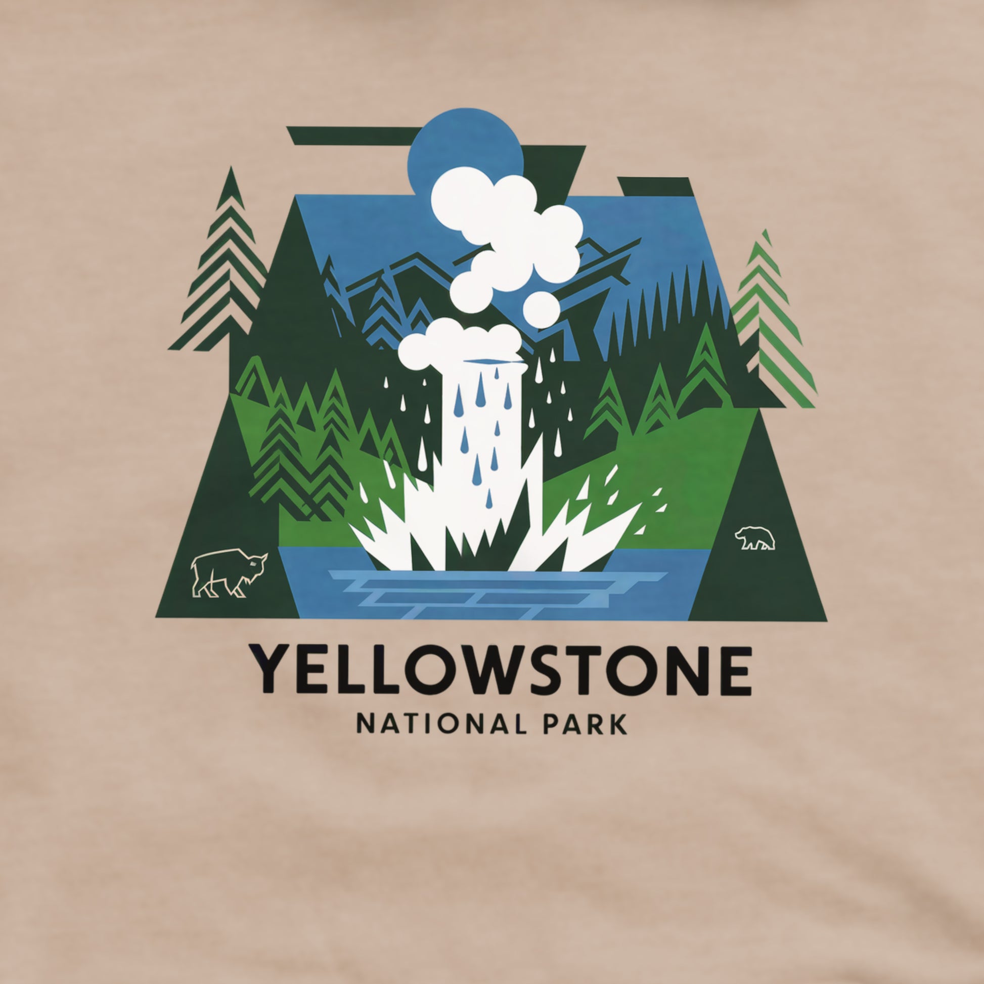Yellowstone National Park Crewneck Sweatshirt Adventure and Outdoors Themed Sweatshirt