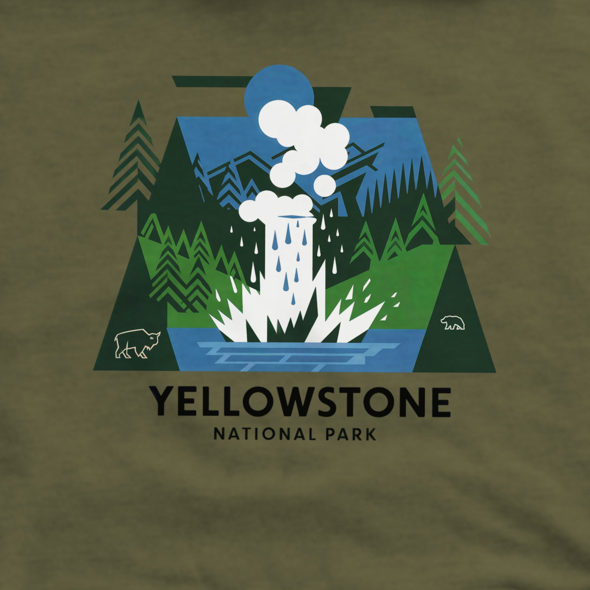 Yellowstone National Park Crewneck Sweatshirt Adventure and Outdoors Themed Sweatshirt