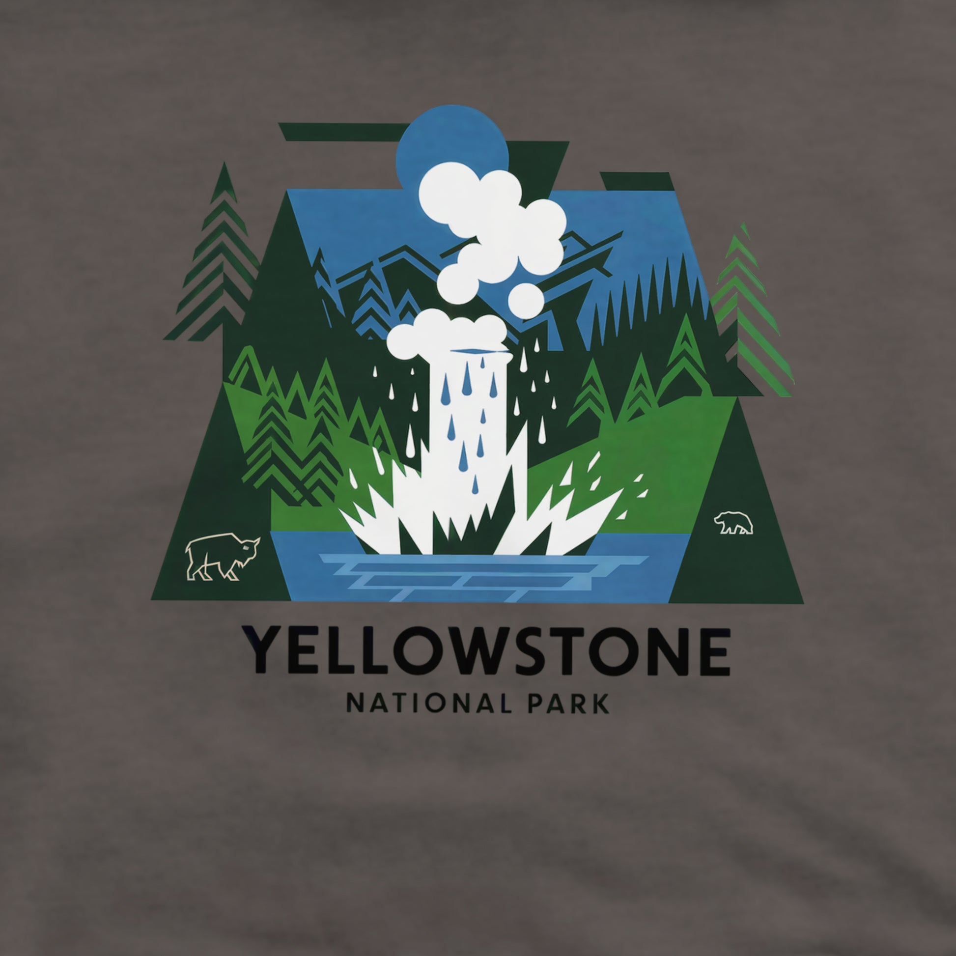 Yellowstone National Park Crewneck Sweatshirt Adventure and Outdoors Themed Sweatshirt