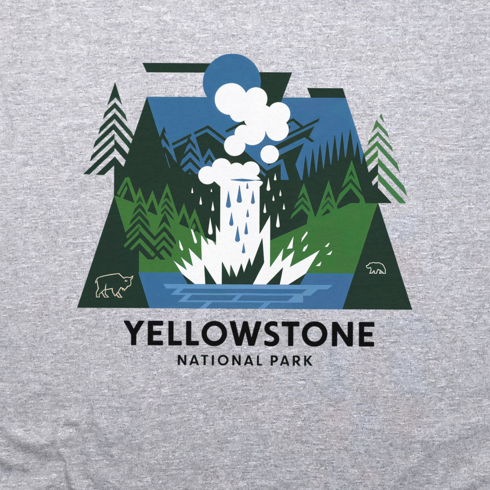 Yellowstone National Park Crewneck Sweatshirt Adventure and Outdoors Themed Sweatshirt