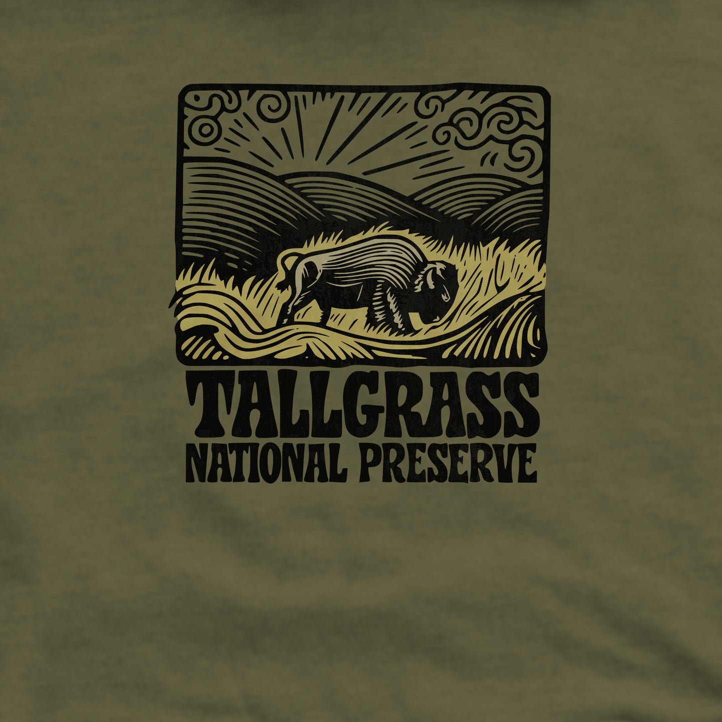 Tallgrass Prairie National Preserve Crewneck Sweatshirt Adventure and Outdoors Themed Sweatshirt