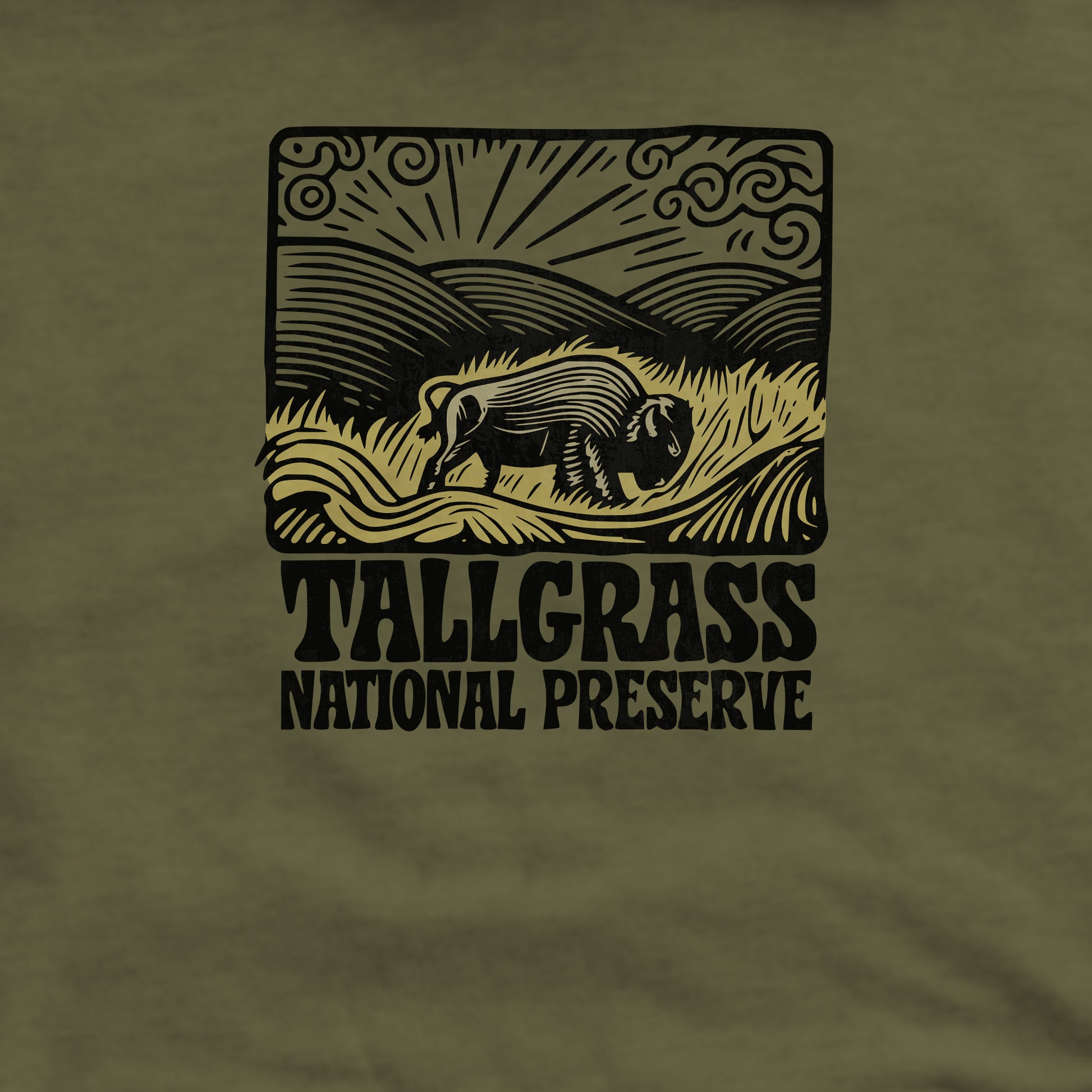 Tallgrass Prairie National Preserve Crewneck Sweatshirt Adventure and Outdoors Themed Sweatshirt