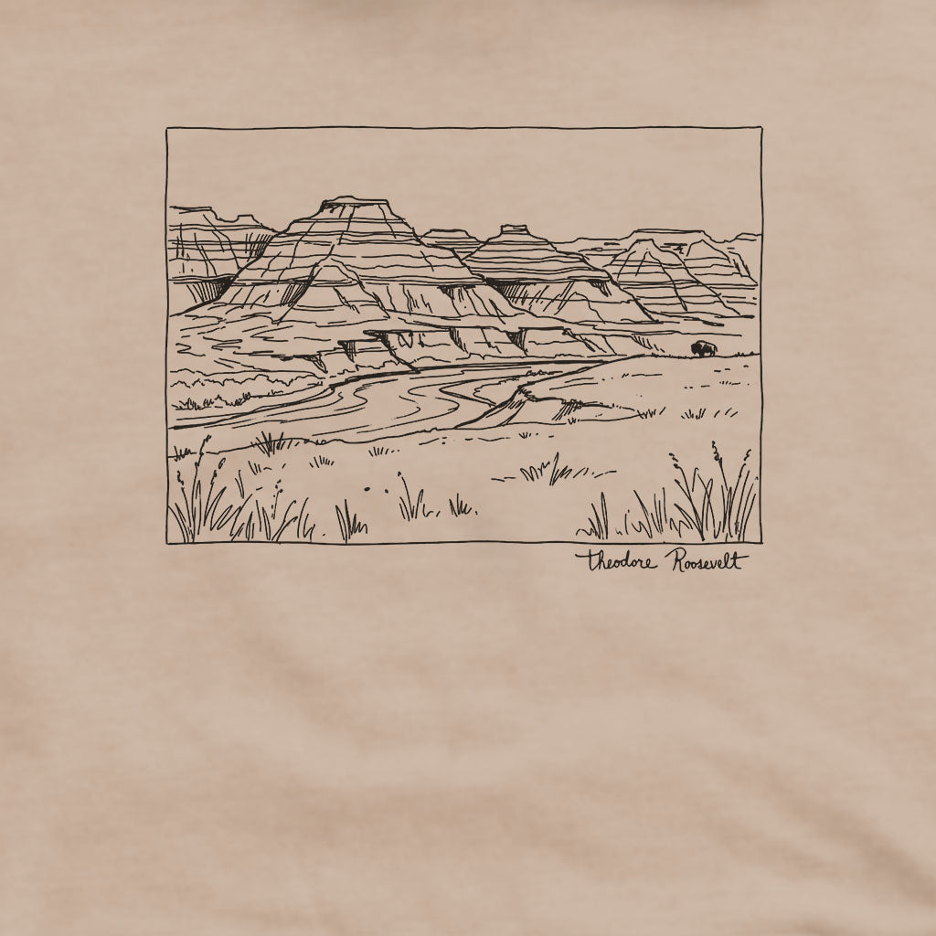 Theodore Roosevelt Line Drawing Hoodie