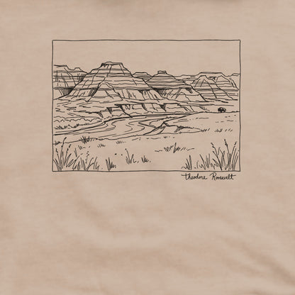 Theodore Roosevelt Line Drawing Hoodie