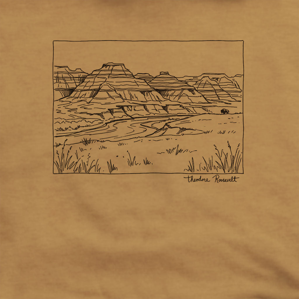 Theodore Roosevelt Line Drawing Hoodie
