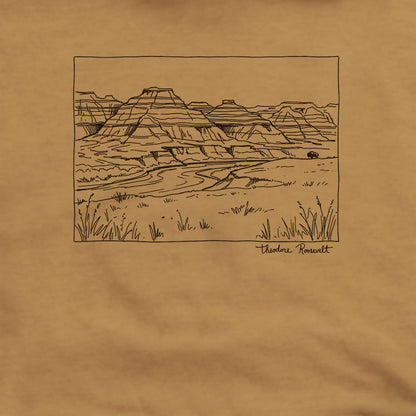 Theodore Roosevelt Line Drawing Hoodie