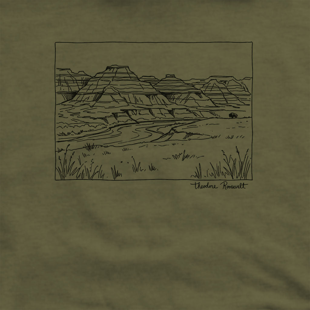 Theodore Roosevelt Line Drawing Hoodie