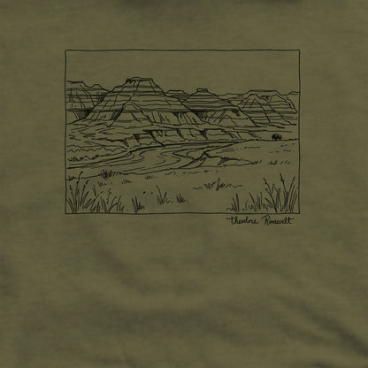 Theodore Roosevelt Line Drawing Hoodie