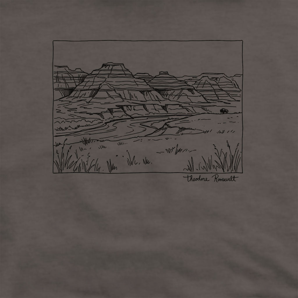 Theodore Roosevelt Line Drawing Hoodie