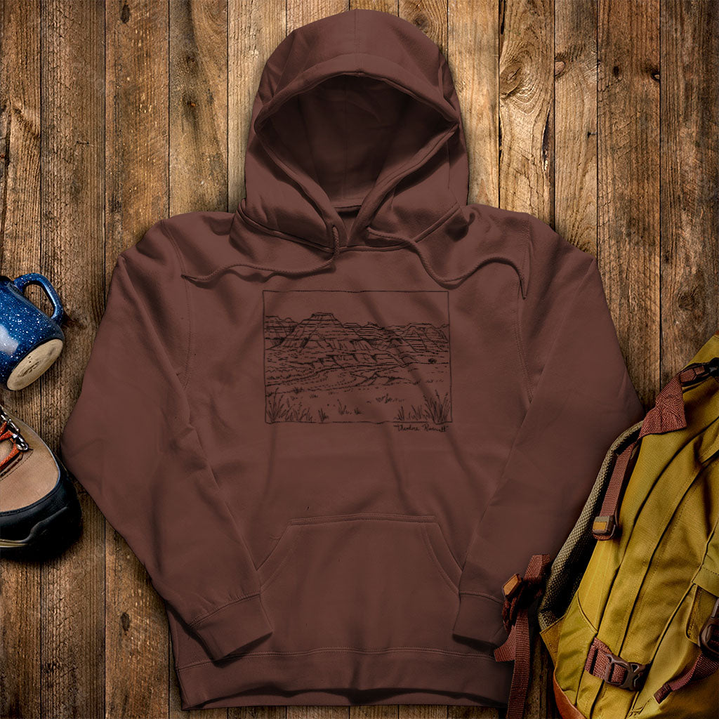 Theodore Roosevelt Line Drawing Hoodie