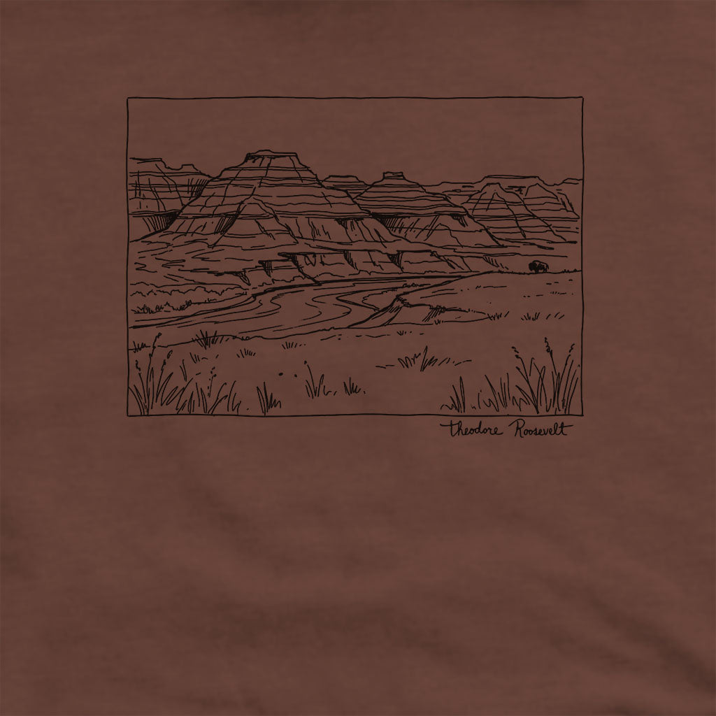 Theodore Roosevelt Line Drawing Hoodie