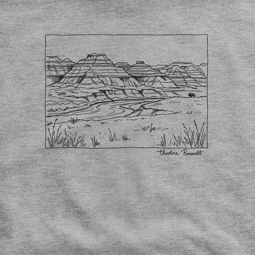 Theodore Roosevelt Line Drawing Hoodie