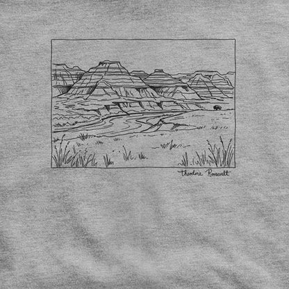 Theodore Roosevelt Line Drawing Hoodie