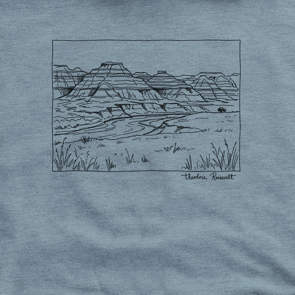 Theodore Roosevelt Line Drawing Hoodie