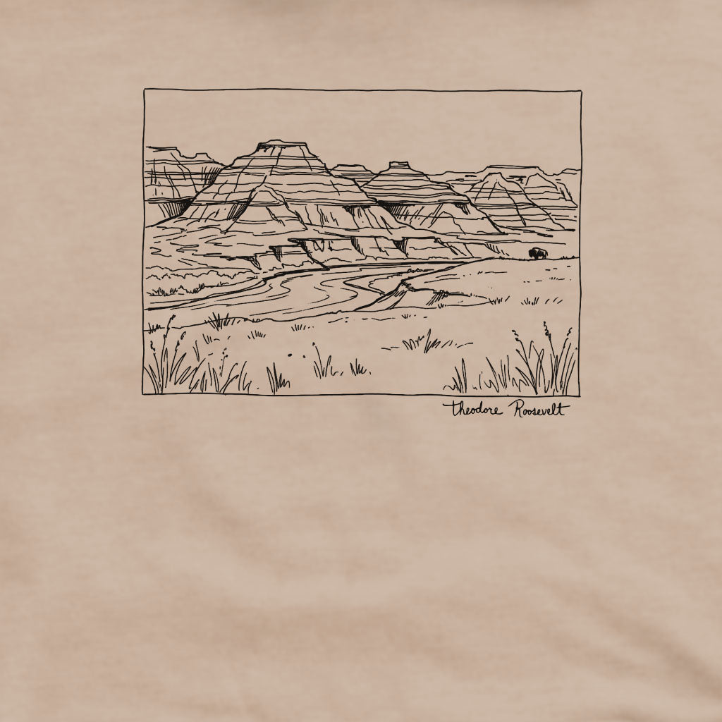 Theodore Roosevelt Line Drawing Crewneck Sweatshirt