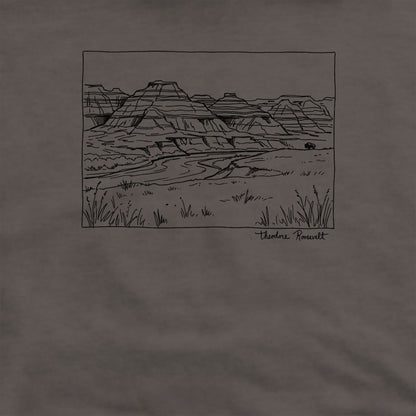 Theodore Roosevelt Line Drawing Crewneck Sweatshirt