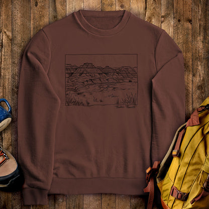 Theodore Roosevelt Line Drawing Crewneck Sweatshirt