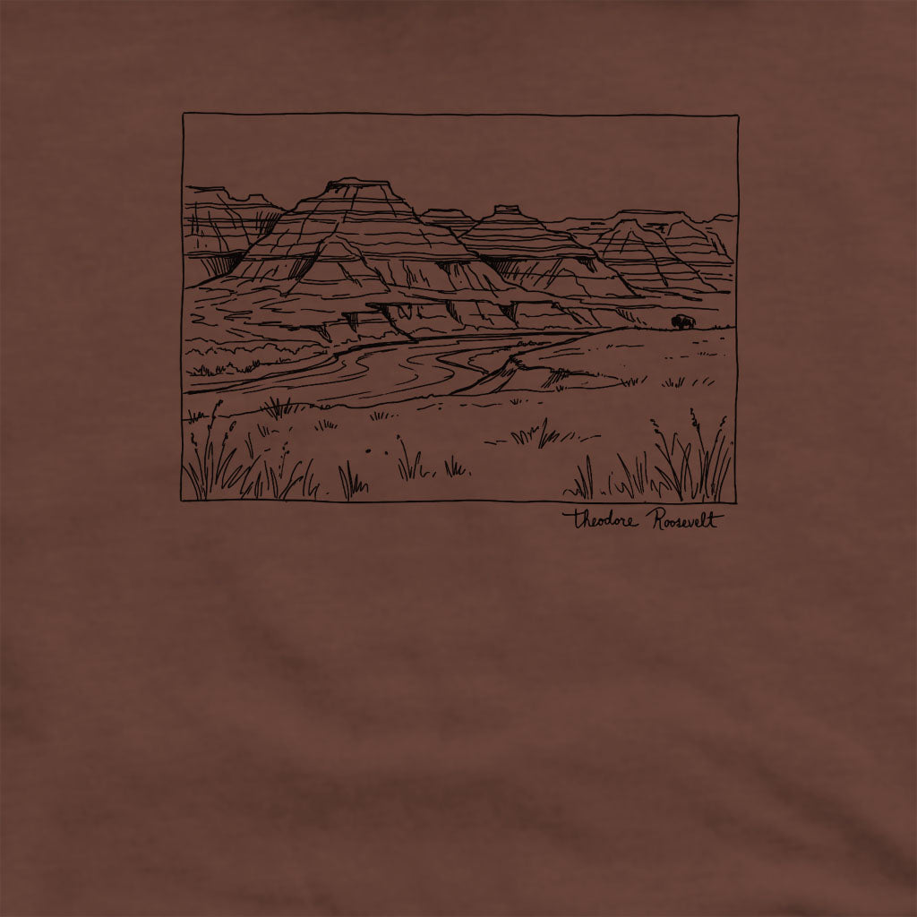 Theodore Roosevelt Line Drawing Crewneck Sweatshirt