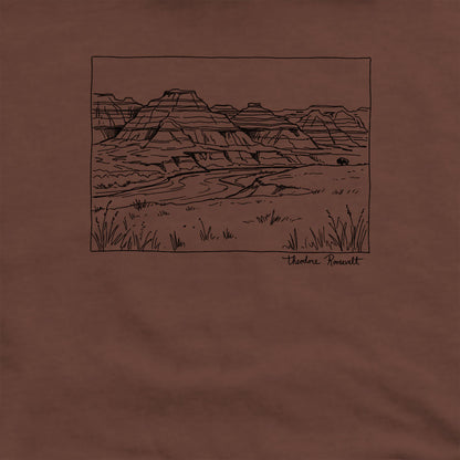 Theodore Roosevelt Line Drawing Crewneck Sweatshirt