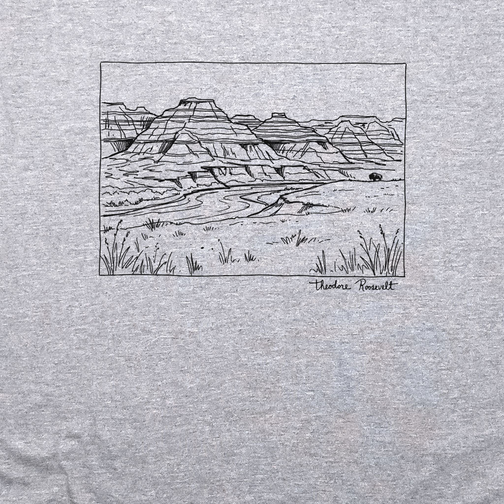 Theodore Roosevelt Line Drawing Crewneck Sweatshirt