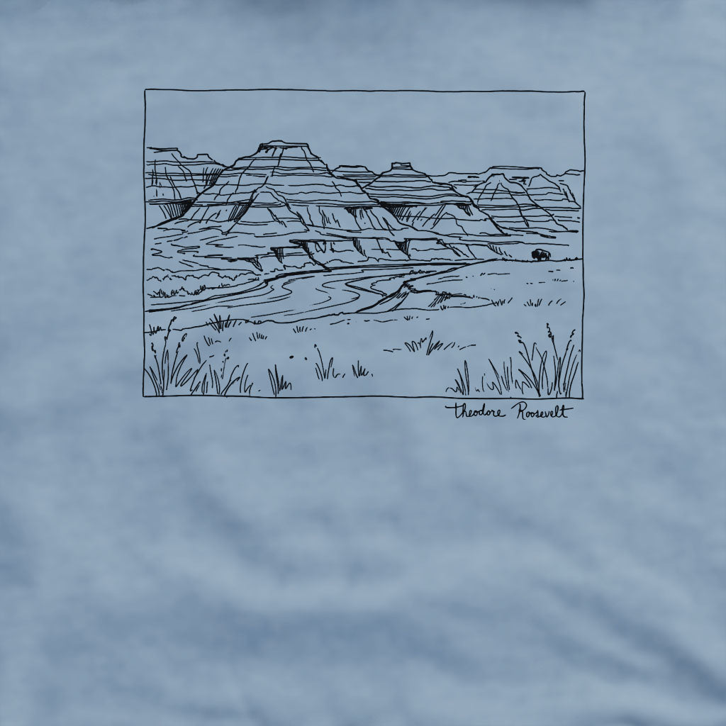 Theodore Roosevelt Line Drawing Crewneck Sweatshirt