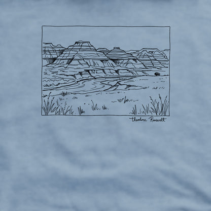 Theodore Roosevelt Line Drawing Crewneck Sweatshirt