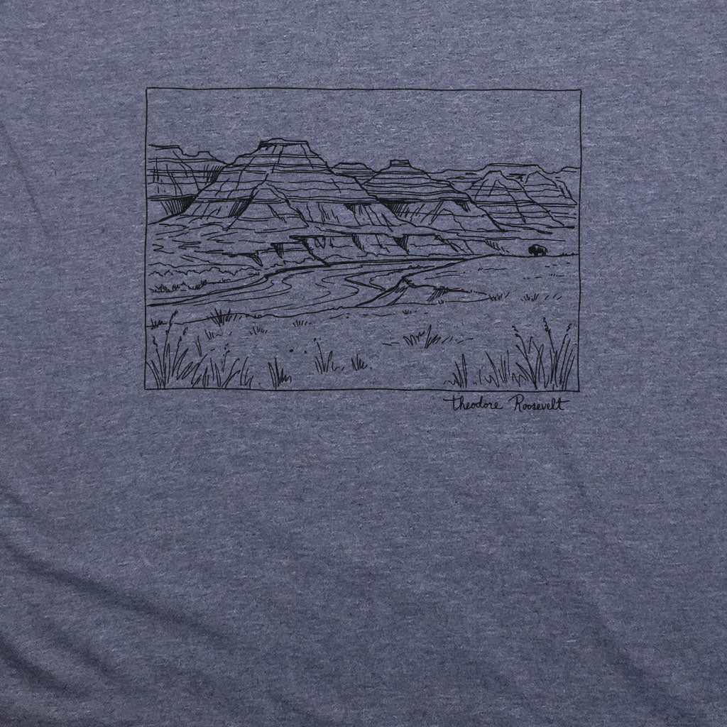 Theodore Roosevelt Line Drawing T-Shirt