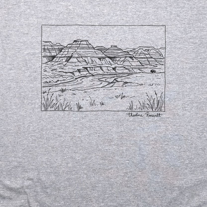 Theodore Roosevelt Line Drawing T-Shirt