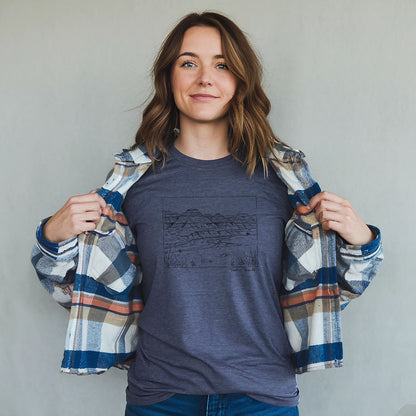 Theodore Roosevelt Line Drawing T-Shirt