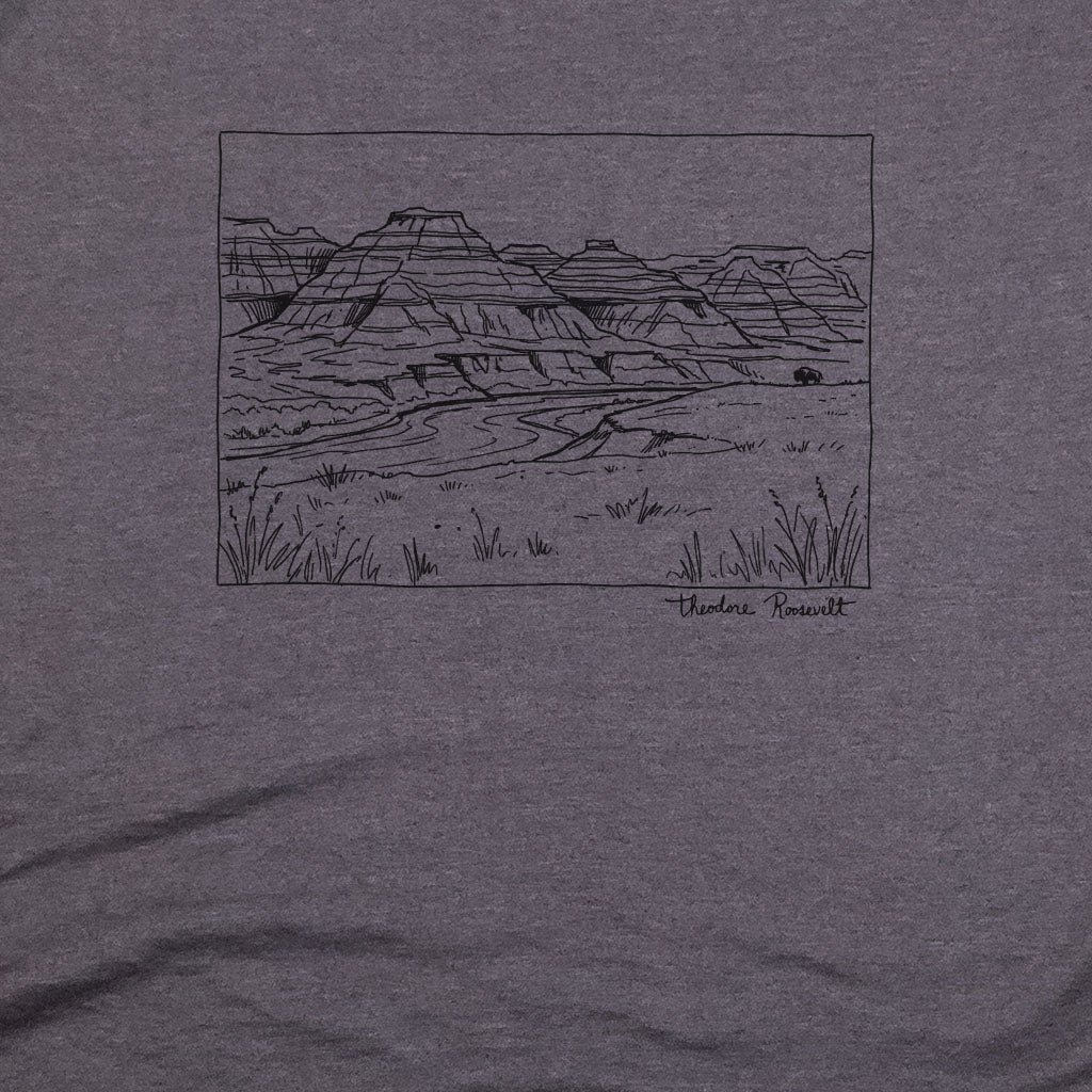 Theodore Roosevelt Line Drawing T-Shirt