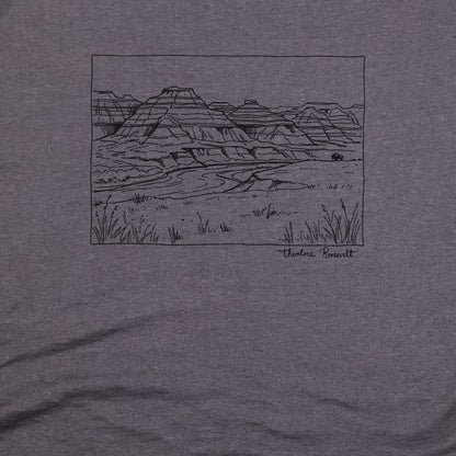 Theodore Roosevelt Line Drawing T-Shirt