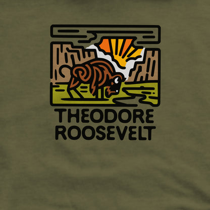 Theodore Roosevelt National Park Crewneck Sweatshirt Adventure and Outdoors Themed Sweatshirt