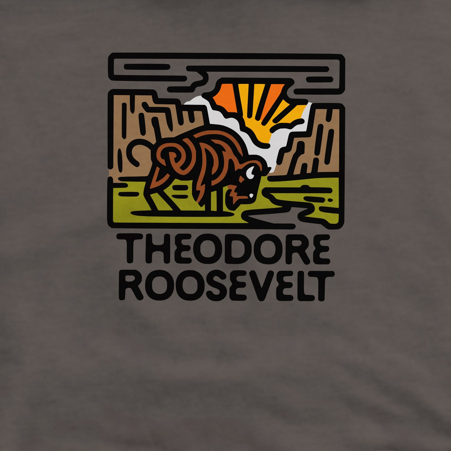 Theodore Roosevelt National Park Crewneck Sweatshirt Adventure and Outdoors Themed Sweatshirt