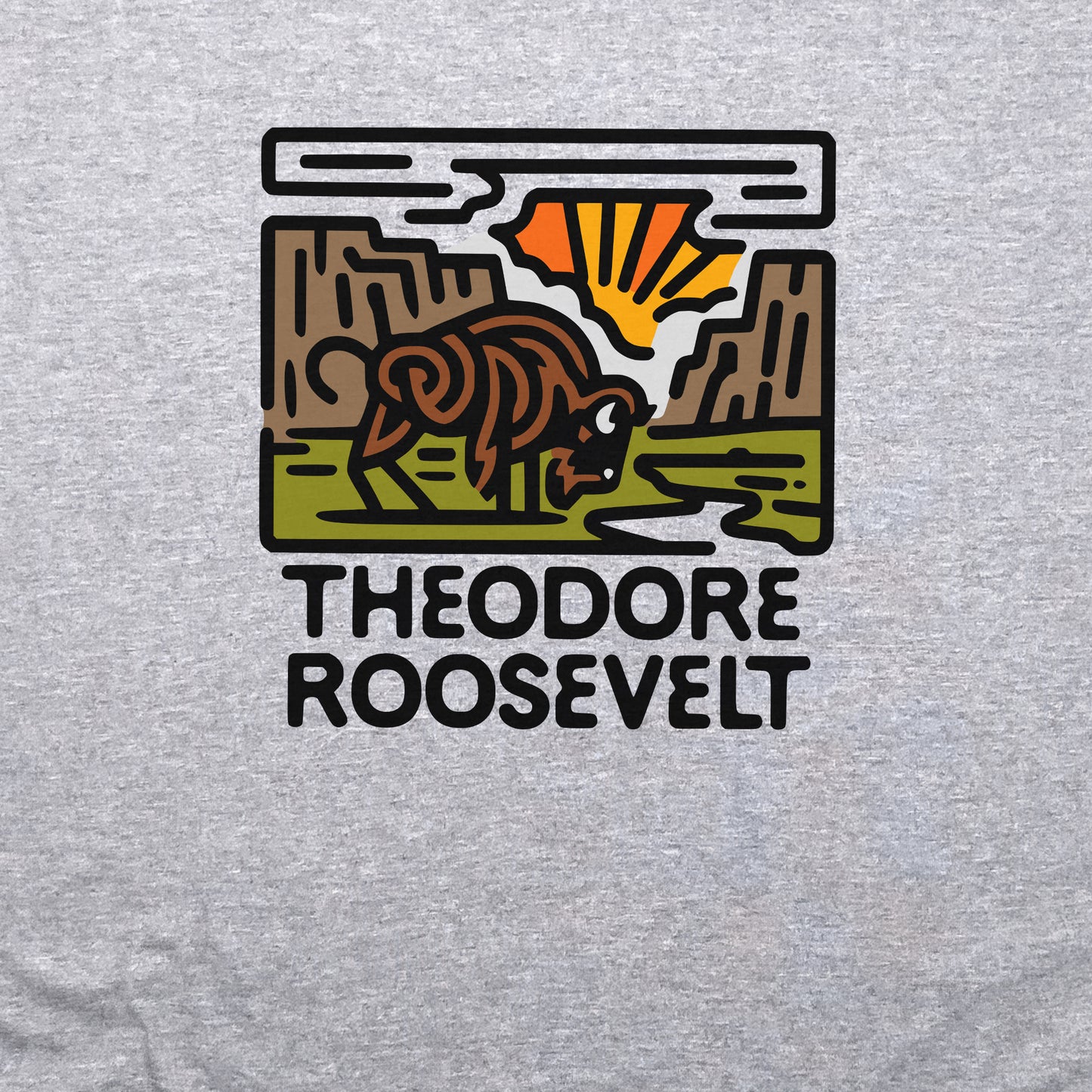 Theodore Roosevelt National Park Crewneck Sweatshirt Adventure and Outdoors Themed Sweatshirt