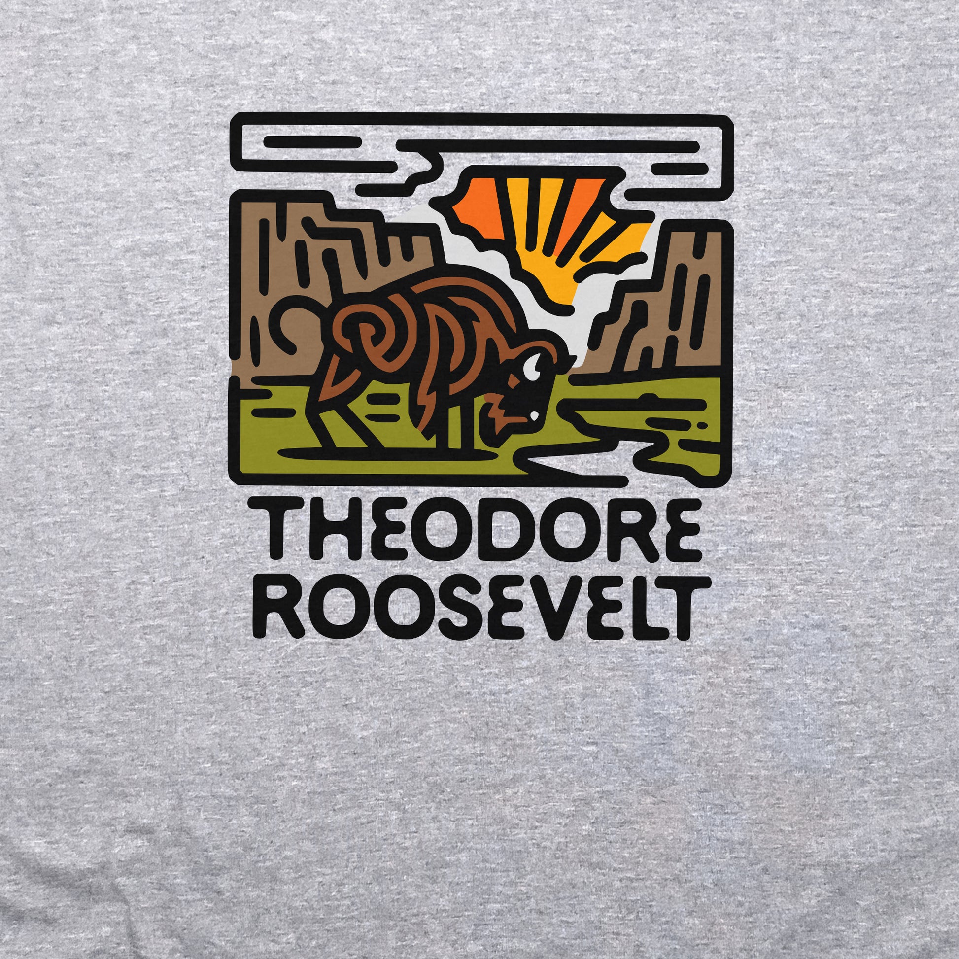 Theodore Roosevelt National Park Crewneck Sweatshirt Adventure and Outdoors Themed Sweatshirt