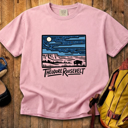 Theodore Roosevelt National Park at Night Cotton T-Shirt