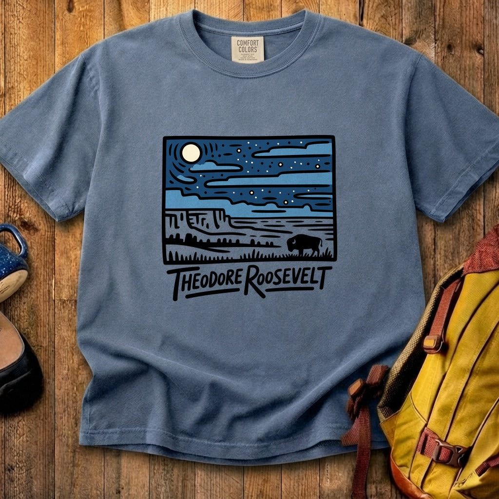 Theodore Roosevelt National Park at Night Cotton T-Shirt