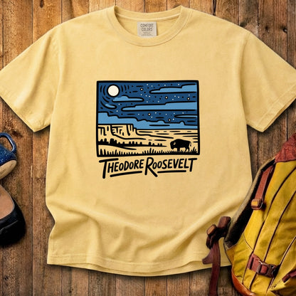 Theodore Roosevelt National Park at Night Cotton T-Shirt