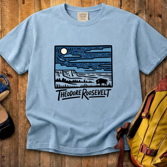 Theodore Roosevelt National Park at Night Cotton T-Shirt