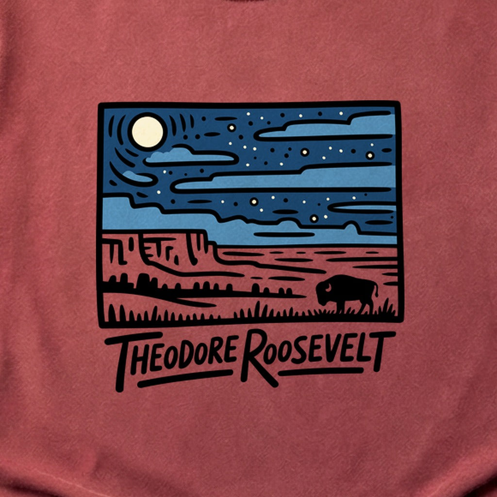 Theodore Roosevelt National Park at Night Cotton T-Shirt