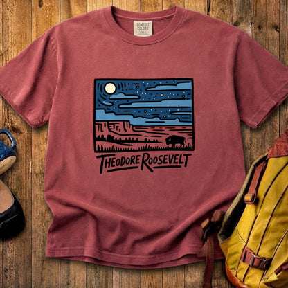 Theodore Roosevelt National Park at Night Cotton T-Shirt