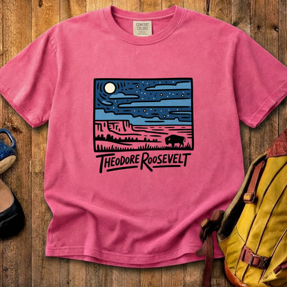 Theodore Roosevelt National Park at Night Cotton T-Shirt