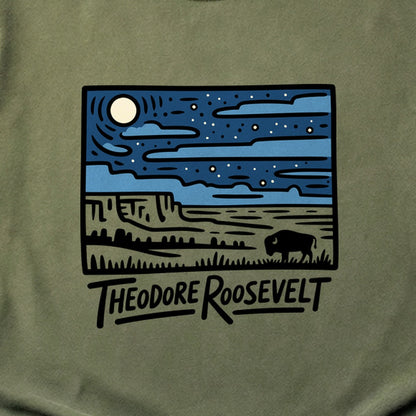 Theodore Roosevelt National Park at Night Cotton T-Shirt